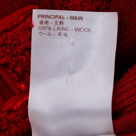 Louis Vuitton Vintage Red Wool Varsity Crewneck Sweater - Picture 8 of 10
